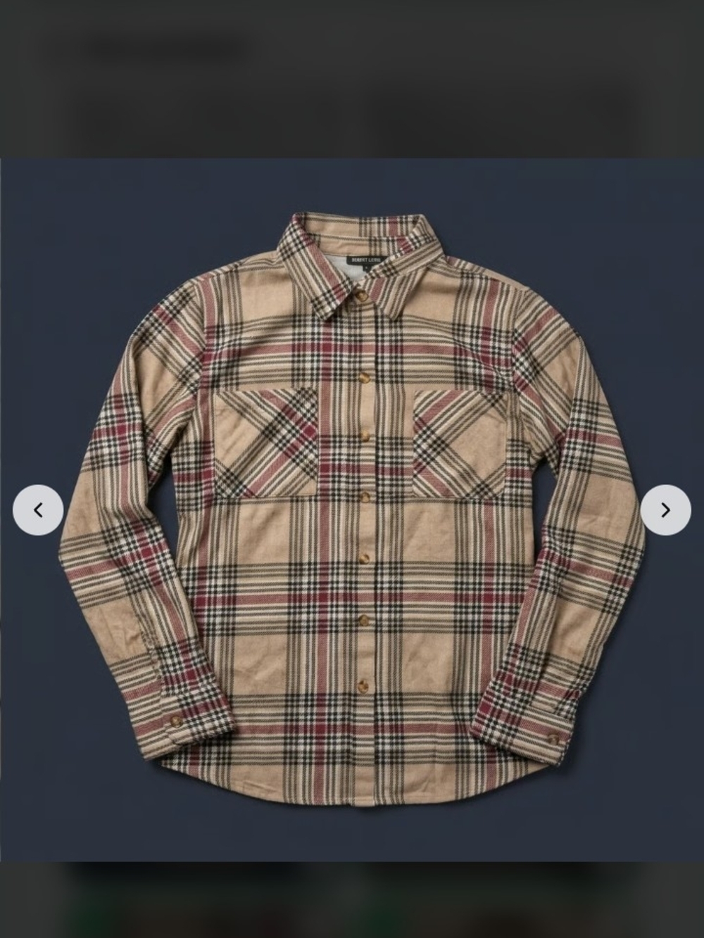 Robert Louis Men's L Plaid Long Sleeve Collared Button-Up Shirt w/ Pockets
